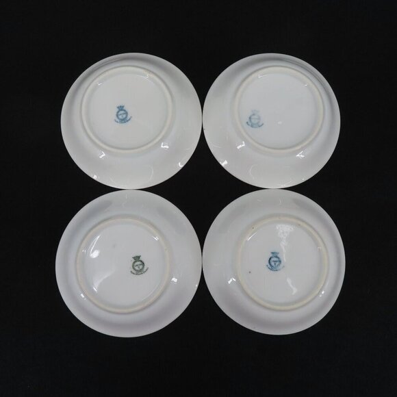 Union T Czechoslovakia Set of 4 Bowls 5.25in Pink Rose Flower Floral Gold Trim - Picture 9 of 13